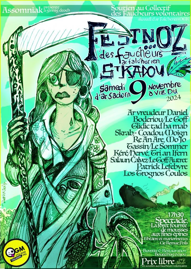 Affiche de l'événement Fest-Noz des faucheurs (2024) créée par ron-x