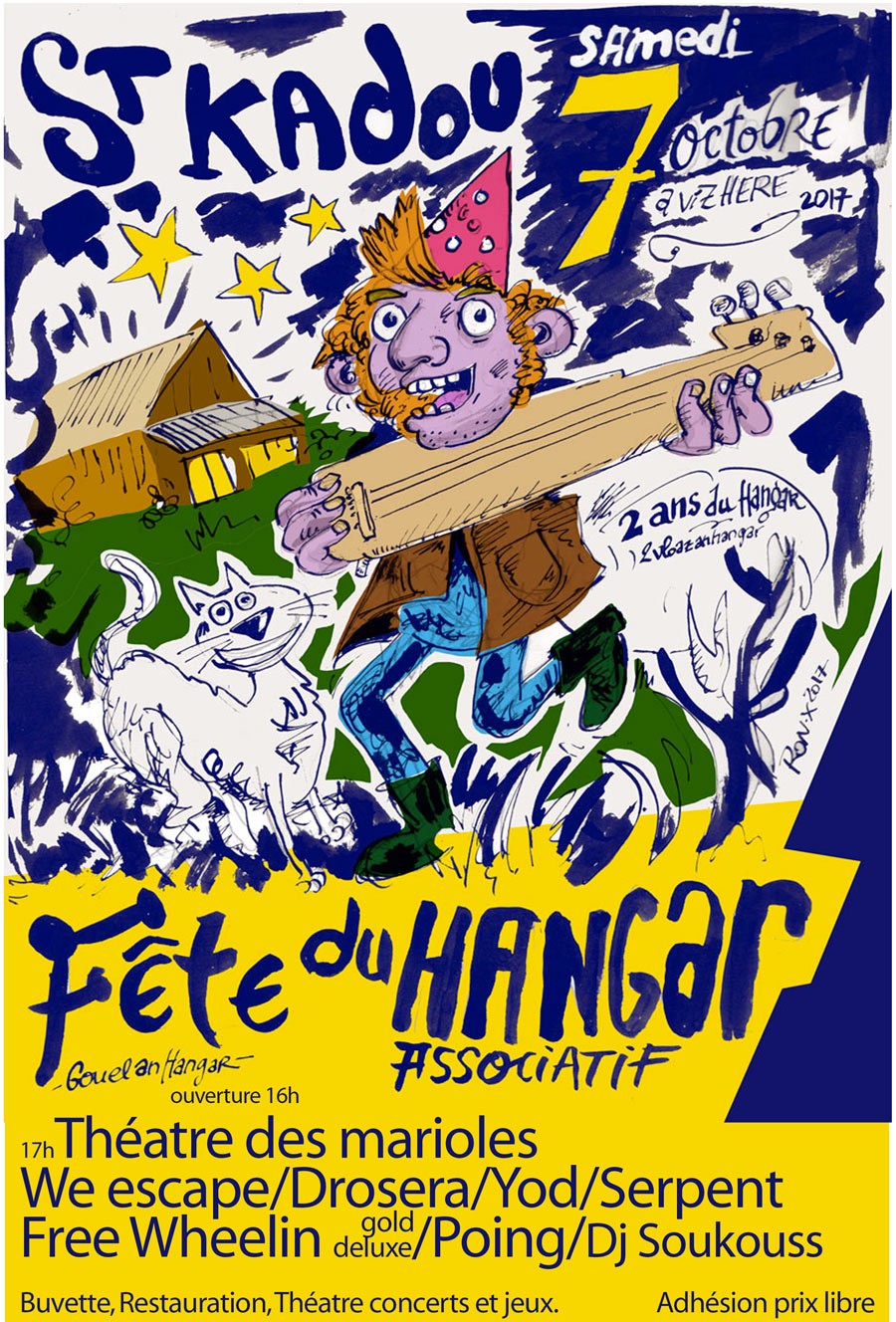 Affiche de l'événement Fête du hangar (2017) créée par ron-x
