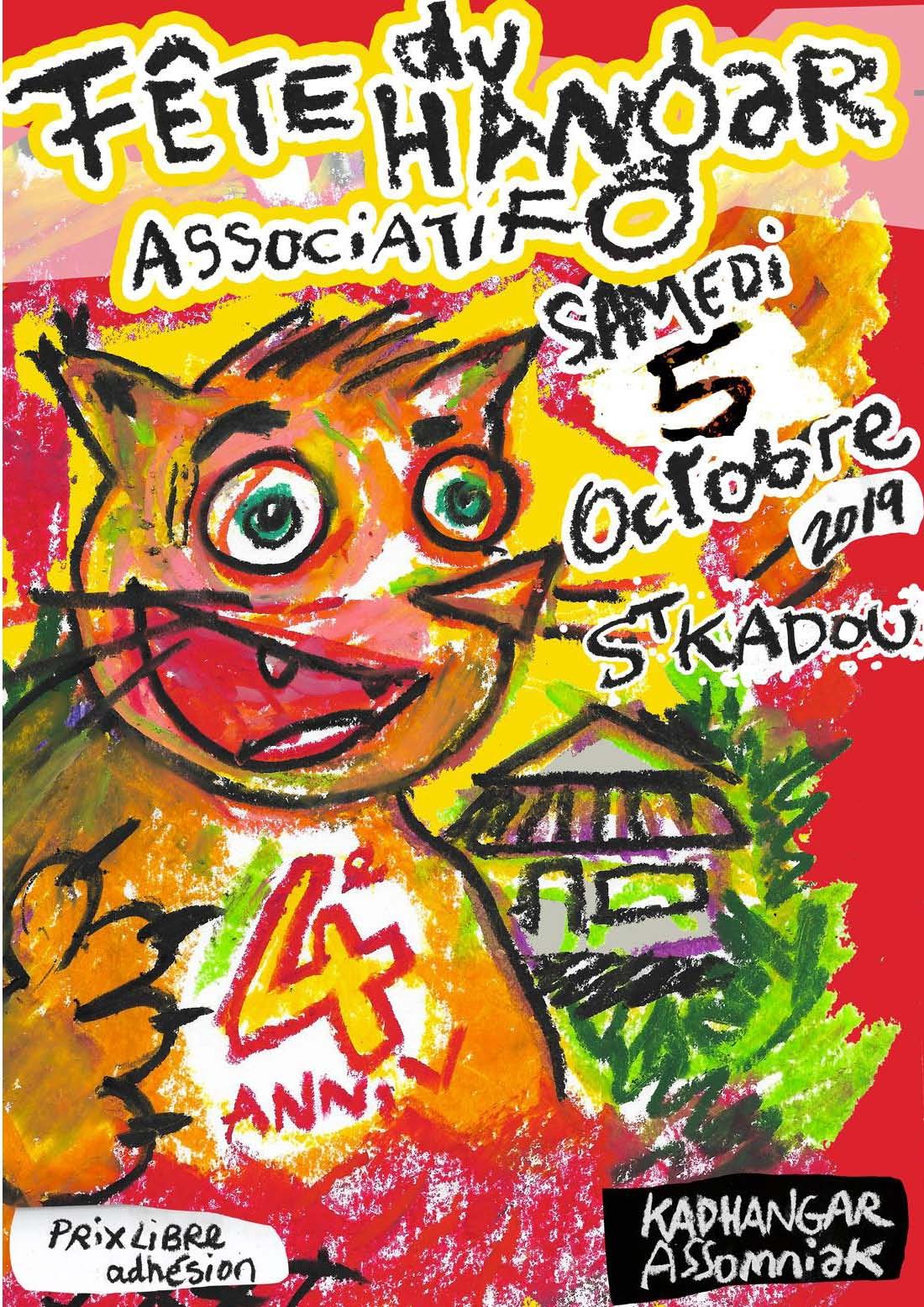 Affiche de l'événement Fête du hangar (2019) créée par ron-x